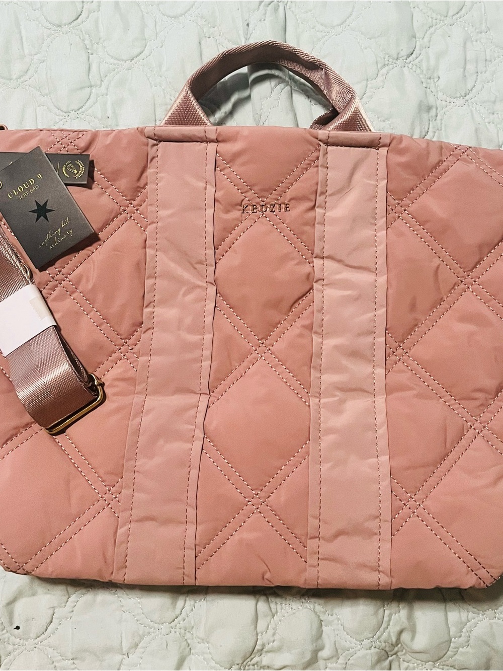 NWT - Kenzie Pink Puffy Tote Bag